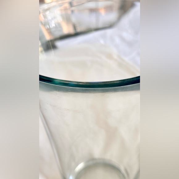 VINTAGE 12” Thick & HEAVY Solid Glass Fluted Vase - 7 LBS!! - Picture 10 of 14